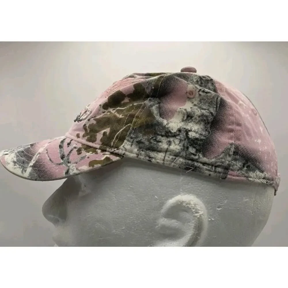 Bass Pro Shops Girl Toddler Adjustable Hook And Loop Strap‎ Cap Hat Pink Camo